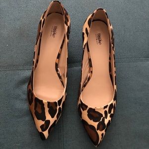 Animal print kitten heels
